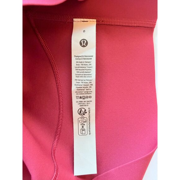 NWOT Lululemon Women's Glow Up Super-High-Rise Tight 25" in Magenta Smoke Size 8 - Picture 10 of 13